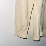 Topshop Cream Tight Knit Split Back Pullover Sweater Photo 3