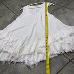 We The Free People Shimmy Sasha Ruffled Tier Tunic Tank Top White Sz S Boho EUC Photo 5