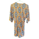 Veronica M . Women Orange White Kimono Long Sleeves Romper Size XS Photo 3