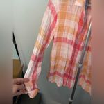 Bella Dahl  Spring Plaid‎ Long Sleeve Button Up Shirt (M) Photo 2