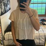 Gilly Hicks  Tan Cropped Tee Photo 4