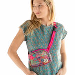 Natural Life  Everyday Puffy Fanny Pack Watercolor Patchwork Design NWT Photo 0