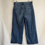 H&M  Wide Leg Crop Jeans Medium Wash Denim Womens 6 Petite Friendly Relaxed Fit Photo 4
