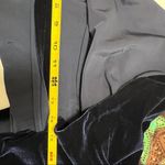 Vintage Precious Formals Black Velvet Rhinestone Gown Strapless Size 2/4 Prom Blue Photo 13