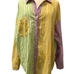 Wild Fable  Pastel Multicolor Striped Button Up Shirt Size XXL Y2K Light Academia Photo 0