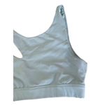 ALO YOGA Peak Sports Bra Cut Out Asymmetric One Shoulder Baby Blue Size Small Photo 4