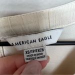 American Eagle Boho Embroidered Romper Cream Red Floral Embroidery Size XS Photo 3