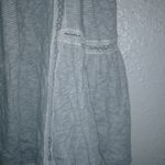 Urban Outfitters  S Sleep Tunic Gray Striped with Lace Insert and Crocheted Trim Photo 1