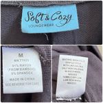 Soft & Cozy Loungewear V Neck Pocket Button Closure Robe Size Medium Gray Taupe Photo 7