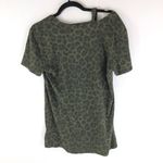 Pam & Gela Womens T Shirt Distressed Leopard Print Olive Green M Photo 1