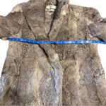 Danielle France Gray Rabbit Fur Winter Coat with Pink Lining size Medium Photo 10