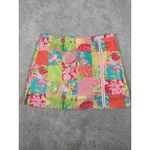 Lilly Pulitzer Women's Patchwork Pink Green Skort Shorts Size 6 Vintage Skirt Photo 0
