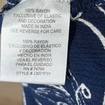 Patons of Peace Navy White Floral Print Spaghetti Strap Maxi Dress Size L Blue Size L Photo 4