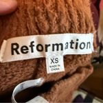 Reformation Isle Organic Cotton Knit Cozy Pants - Brown Size XS Comfy Wide Leg Photo 10