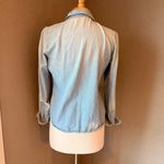 ZARA Light Blue Denim Top Medium Photo 3
