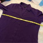 Fashion Bug  Dark Purple Dress Shirt Women’s Size 0X Pintuck detail Career Office Photo 5