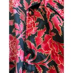 Victoria's Secret Vintage 2-Piece Red Black Floral Satin Robe Chemise Large 80s Photo 7