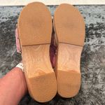 None Pink Floral Wooden Clog Sandals Size 8 Photo 4