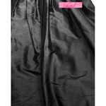 White House | Black Market WHBM Textured Silk Dress Black A-Line Belt V-Neck Ruched Knee-Length Sleeveless Photo 5