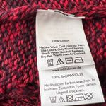 Eddie Bauer  Women's‎ Red Cable Knit Cardigan Sweater Size Medium Shawl Collar Photo 6