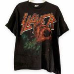 Rare Vintage Slayer Hand Of Satan Heavy Metal Band T Photo 2