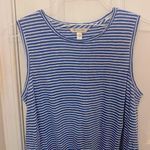 Banana Republic Sleeveless Assymetrical Front Tie Striped Linen Top Photo 6
