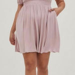 Torrid Babydoll Dress Mauve Super Soft Knit Rayon Spandex Scoop Neck Photo 0