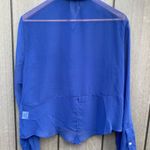 B Jewel  Sheer Blouse Blue Photo 3