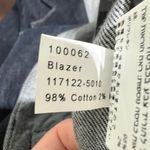 BITE Studios Denim Blazer Jacket Women's Business Casual Dark Wash Chic Size 10 Blue Photo 4