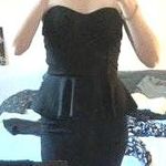 Seductions Black Peplum Dress Photo 2