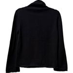 DKNY Rare Vintage Black Mock Neck Bell Sleeve Red Embroidery Cotton Sweater MED Photo 1
