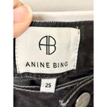 ANINE BING Roxanne Mid-Rise Split Hem Denim Flare Jeans Black Women's Size 25 Photo 4