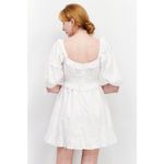 Kourt Girly Cotton Boho Coastal Breezy White Flowy Dress Medium Photo 7