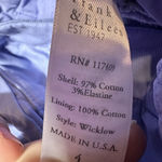 Frank & Eileen  Wicklow Pants Italian Chino Cropped Cotton Twill Periwinkle 4 Photo 8