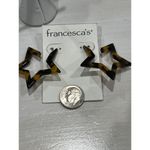 NEW!‎ Francesca’s Yellow and black star earrings Gold Photo 4