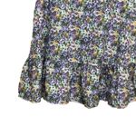 Allegra K Allegra Ruffle floral Chiffon Tie Neck Puff Short Sleeve women's smoke dress M Photo 4