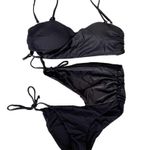 Beach Bunny  Black Bikini Bathing Suit Sz L Photo 9