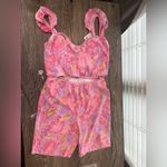 Free People  Crop Top and Bike Shorts Floral 2-piece Matching Set size medium nwt Photo 2