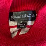 Crystal Doll Dry Goods  Metallic Knit Windowpane Mock Neck Sweater Dress Photo 4