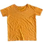 Aerie  Oversized Tangerine Orange V-Neck T-Shirt Size Small. Photo 1