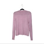 American Eagle Soft & Sexy Rib Pink Mock Neck Long Sleeve Top Photo 5