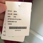 After Six Burgundy Red Vneck Crepe Sleeve Slit Front Bridesmaid Dress Size XXS Photo 5