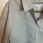 Time And Tru Nwt  Black Striped Classic Button Down Shirt Photo 4