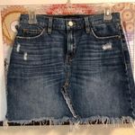 Sanctuary Red Rock Blue Frayed Distressed Mini Jean Denim Skirt 25 Photo 0