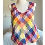 Aritzia  Wilfred Linen Plaid Cross Back Top Photo 0