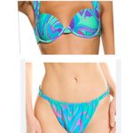 We Wore What CLAUDIA Underwire Blue Purple Tanga Bikini Size LARGE Photo 12