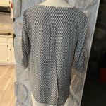 Pink republic  White & Black Geometric Scoop Neck Quarter Length Sleeve Blouse XL Photo 4