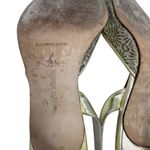 Manolo Blahnik Carolyn Gold Lace Slingback Heels Floral Mesh Pumps 39.5 Photo 8