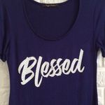 BLESSED navy blue blinged tee T Shirt Dress Women's Size M Medium Photo 2