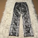 I am gia I.AM.GIA Slater Snake Print Zip-Front Pant Silver Black M Photo 7